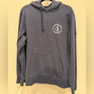 North Face Classic Blue Gray Hoodie with Logo